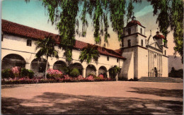 California Santa Barbara Mission Founded 1786 Handcolored Albertype - Santa Barbara