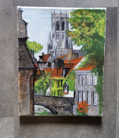 Schilderij Brugge Het Belfort Door G. Claerbout - Huiles