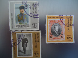 TURKEY   USED STAMPS   1981  3 STAMPS ATATURK - Altri & Non Classificati