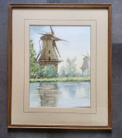 Aquarel Windmolen 1983 Door F. Dochy - Aquarelles