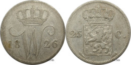 Pays-Bas - Royaume-Uni - Guillaume Ier - 25 Cents 1826 - TTB/XF40 - Mon5705 - 1815-1840: Willem I.