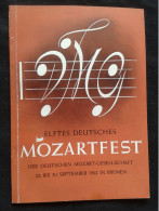 MOZARTFEST FESTIVAL 1962 BREMEN MOZART PROGRAM PROGRAMME - Programmes