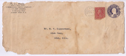 USA To Aden Camp, Postal Stationery Used 1939, Jersey City , (cond., Poor / Torn) - 1921-40