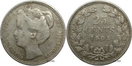 Pays-Bas - Royaume - Wilhelmina - 25 Cents 1904 - TB+/VF35 - Mon5839 - 25 Centavos