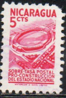 NICARAGUA 1952 POSTAL TAX STAMPS STADIUM MANAGUA AMATEUR BASEBALL 5c USED USATO OBLITERE' - Nicaragua