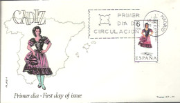 FDC 1967  TRAJE  CADIZ  MARCA ALFA - FDC