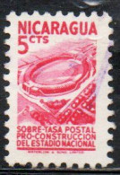 NICARAGUA 1952 POSTAL TAX STAMPS STADIUM MANAGUA AMATEUR BASEBALL 5c USED USATO OBLITERE' - Nicaragua