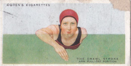 How To Swim 1935 - 18  Crawl - Ogdens Cigarette Card - - Ogden's