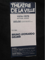 BRUNO LEONARDO GELBER PIANO PIANISTE KLAVIER PIANIST RECITAL PARIS CONCERT PROGRAMME PROGRAM - Programmes