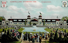 Anlass-Karte AK Wiesbaden Ausstellung Für Handwerk Und Gewerbe Mit Entsprechendem Sonderstempel 1909 I-II Expo - Exhibitions