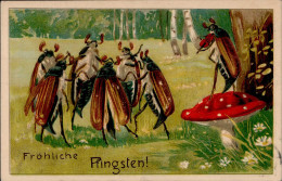 Maikäfer 1903 Prägekarte Personifizierte Pfingsten II (Bugs) Hanneton - Insecten