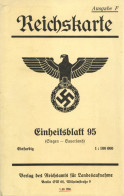 Buch WK I Reichskarte Ausgabe F Einheitsblatt 95 Siegen-Sauerland Einfarbig 1:100000 Verlag Des Reichsamts Für Landesauf - Oorlog 1914-18