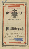 WK I Dokumente Militärpass Eines Matrosen 1918 Personalbureau C II. Matrosen-Division Mit Einigen Eintragungen - Oorlog 1914-18