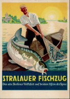 BERLIN WK II - STRALAUER FISCHZUG 1936 Künstlerkarte Sign. E.Glintzer I - Weltkrieg 1939-45