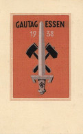 ESSEN WK II - SEIDENKARTE GAUTAG Der NSDAP Gau Essen 1938 I - Weltkrieg 1939-45