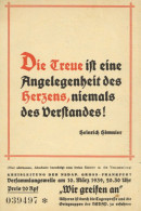 FRANKFURT/Main WK II - Eintrittskarte Der NSDAP-KREISLEITUNG Zur Versammlung WIR GREIFEN AN Am 10.März 1939 Mit Spruch V - Weltkrieg 1939-45