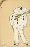 CHIOSTRI SIGNED 1910s POSTCARD - PIERROT - EDIT BALLERINI & FRATINI - SERIE 167 ( 4 POSTCARDS ) (4353) - Chiostri, Carlo