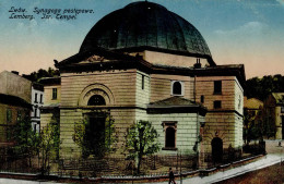 Alte Synagoge Lwiw Lemberg Ukraine 1917 I-II (Ecken Abgestossen) Synagogue - Jewish