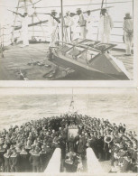 Schiff Kreuzer WK I S.M.S Gneisenau Lot Mit 2 Foto-AK Ostasienreise 1910 I-II Bateaux Bateaux - Oorlog