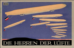 Zeppelin Die Herren Der Lüfte Künstlerkarte Sig. Heinz Keune I-II Dirigeable - Airships