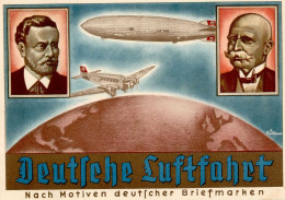 Privatpostkarte Ganzsache Deutsche Luftfahrt (Zeppelin) Olympia-Postwertzeichen-Ausstellung Dresden 1936 I- Expo Dirigea - Aeronaves