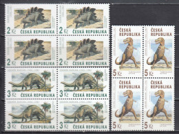 Czech Rep. 1994 - Prehistoric Animals, Mi-Nr. 41/43, Bloc Of Four, MNH** - Unused Stamps