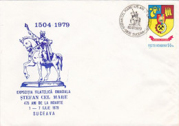 KING STEPHEN THE GREAT OF MOLDAVIA, SPECIAL COVER, 1979, ROMANIA - Covers & Documents