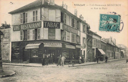 94 - VILLEJUIF - S14893 - Café Restaurant Ménétrot Et Rue De Paris - Tabac - Au Rendez Vous Des Chasseurs - L23 - Villejuif