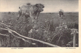 ANIMAUX - Illustration Alfred Verwee - Les Eupatoires - Vaches Dans Un Pré - Carte Postale Ancienne - Cows