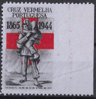 ERRO VARIEDADE ERROR VARIETY 1944 PORTUGAL RED CROSS Falta De Denteado No Bordo Direito Missing Perforation  MNH** - Ongebruikt