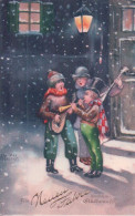 Hannes Petersen Illustrateur, Bonne Année, Jeunes Musiciens Sous La Neige (4478) - Petersen, Hannes