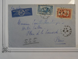 BR11 ALGERIE  BELLE LETTRE  RARE  HOTEL CRILLON 1939 ALGER   A PARIS FRANCE +AFF. INTERESSANT++ + - Brieven En Documenten
