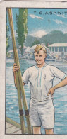 48 T Askwith Rowing  - Champions 2nd Series 1935 - Gallaher Cigarette Card - Gallaher