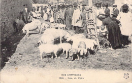 COMMERCE - Marchés - Nos Campagnes - Coin De Foire - Porc - Cochon - Carte Postale Ancienne - Marktplaatsen