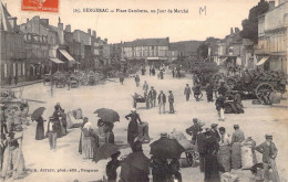 COMMERCE - Marchés - BERGERAC - Place Gambetta - Un Jour De Marché - Carte Postale Ancienne - Märkte