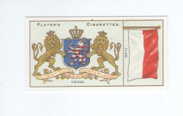 Chromo HESSE  Flag Armoirie Drapeau Didactique 68 X 36 Mm TB Pub: Cigarettes Player's - Player's