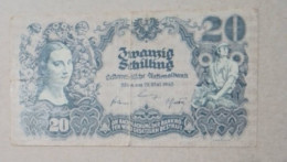 Billete De Austria De 20 Shiling Año 1945 - Autriche