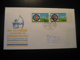 BERLIN 1979 Archery Arc Tir World Championships FDC Cancel Cover Germany - Tir à L'Arc