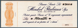 °°° Assegno N. 5285 - Publicitario Henkel °°° - Schecks  Und Reiseschecks