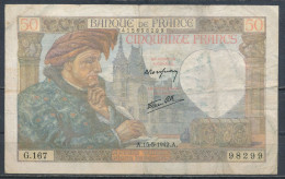 °°° FRANCE - 50 FRANCS 15/5/1942 °°° - 50 F 1940-1942 ''Jacques Coeur''