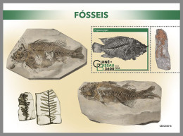 GUINEA BISSAU 2022 MNH Fossils Fossilien Fossiles S/S - IMPERFORATED - DHQ2317 - Fossiles