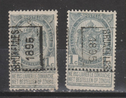 COB 22 A-B BRUXELLES 1895 - Rolstempels 1894-99