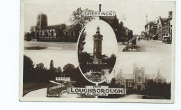 Leicestershire Postcard Loughborough  Leicester Multiview Rp With Carillion Posted - Altri & Non Classificati