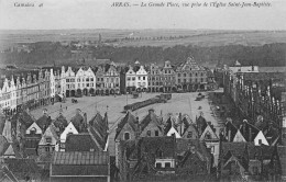 Arras * La Grande Place * Vue Prise De L'église St Jean Baptiste * Train Ligne Chemin De Fer - Arras