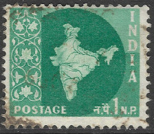 India. 1958-63 Definitives. 1np Used. Asokan Capital W/M. SG 399 - Used Stamps