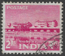 India. 1958-63 Definitives. 2r Used. Asokan Capital W/M. SG 414 - Used Stamps