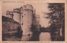 ARGENTON CHATEAU -79- Château De L'EBAUPINAY, XIIIe.s. Fortifié Au XVe Par Le Sire De Vendel D'après Etc... - Argenton Chateau