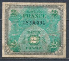 °°° FRANCE 2 FRANCS ALLIED MILITARY CURRENCY 1944 °°° - 1944 Bandiera/Francia