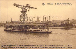 BELGIQUE - HOBOKEN - La Grue Du Chantier Cockerill - Excurcions Par Bateau Mouche..... - Carte Postale Ancienne - Sonstige & Ohne Zuordnung