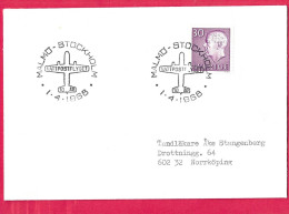 SVERIGE - SPECIAL CANCELLATION " MALMO - STOCKOLM - NATTPOSTFLYGET*1.4.1968* ON ENVELOPE - Cartas & Documentos